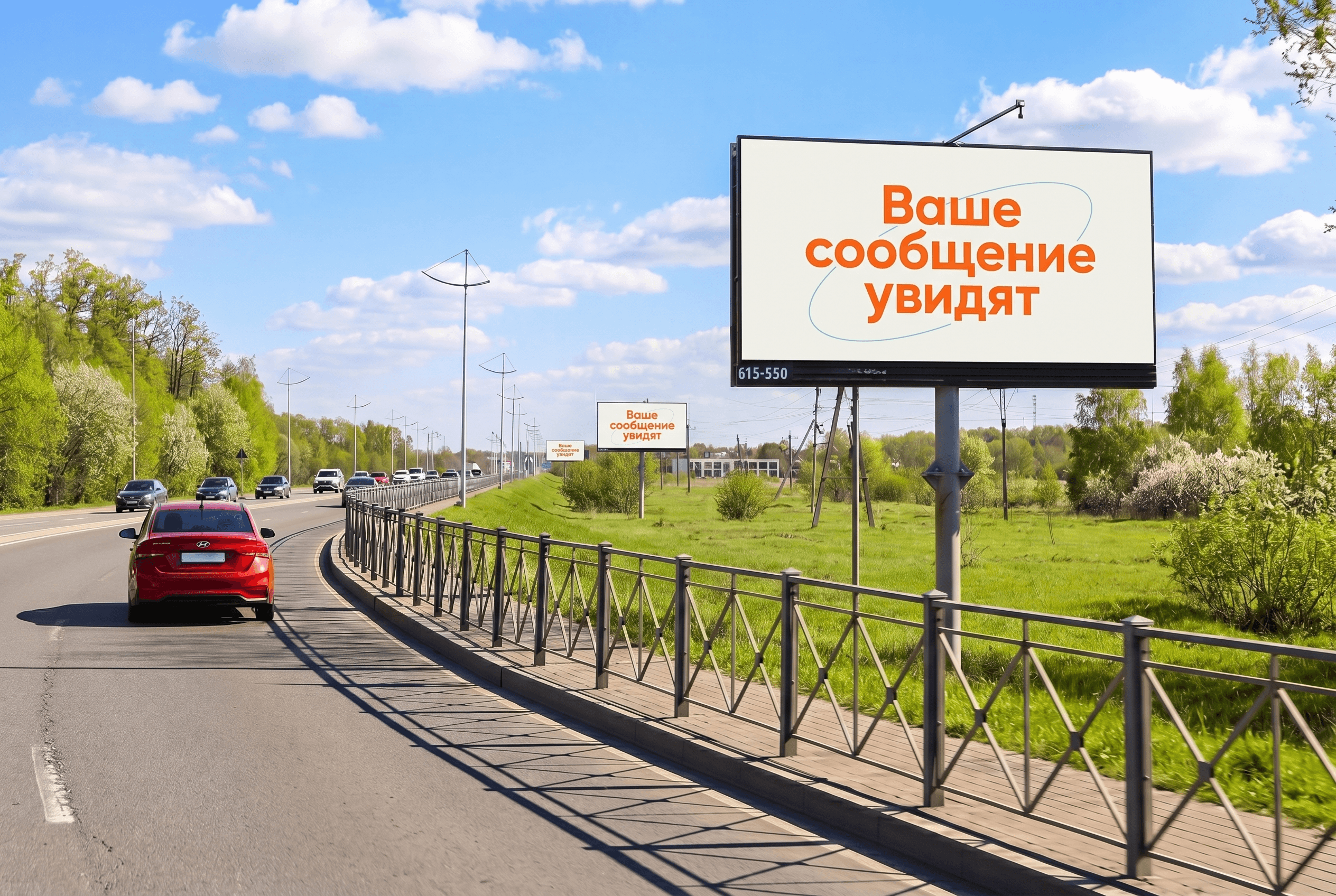 Цифровые билборды Baltic Outdoor вдоль автомобильного потока