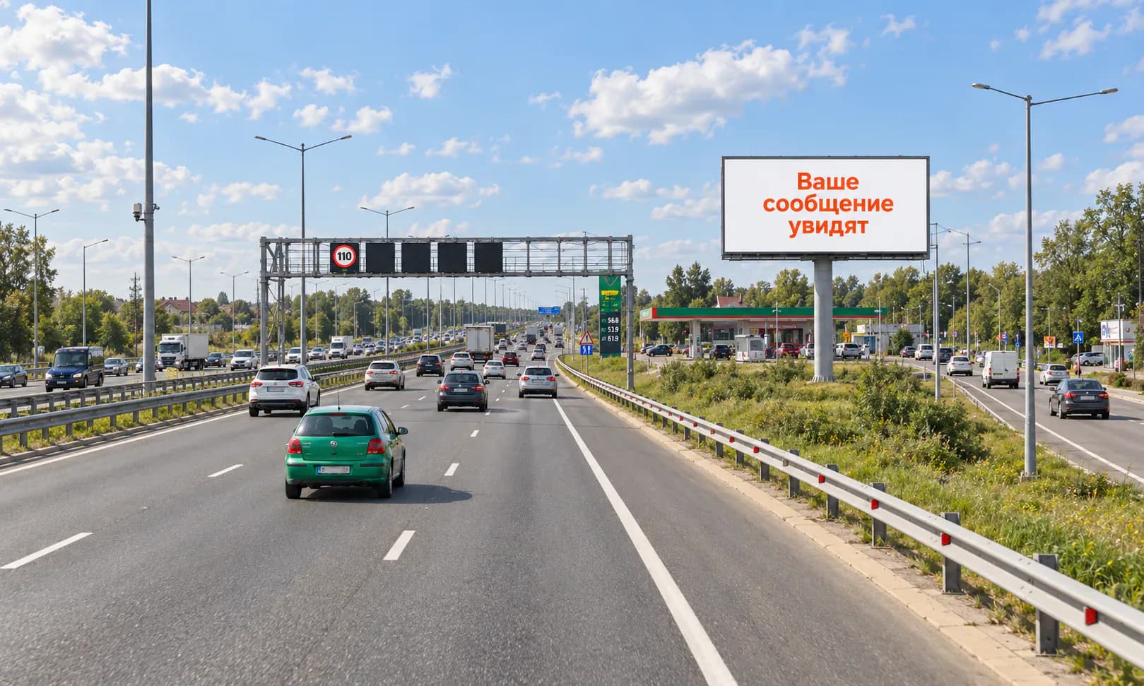 Цифровые билборды Baltic Outdoor вдоль автомобильного потока